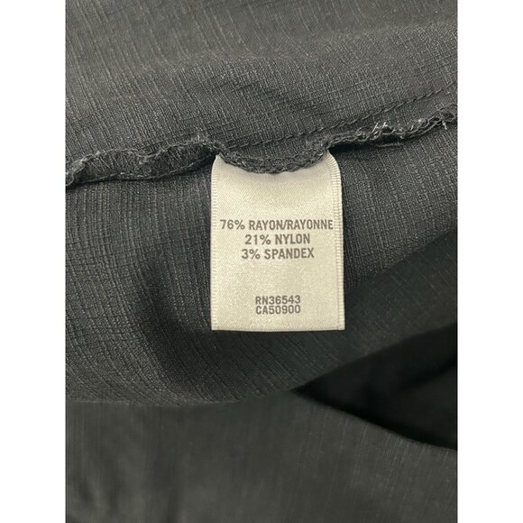 Van Heusen Stretch Extensible Cropped Pants Black Sz 12 Work Business Casual - Picture 6 of 10